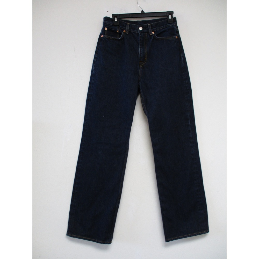 COS Straight Leg Jeans Womens 27 Dark Blue High Rise Classic Denim 501 Style